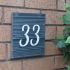 House Number - Ridged Slate 200mm x 200mm