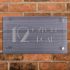 Ridged Slate Address Plate with acrylic front panel - 50 x 30cm 