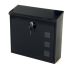 Forth rear access/rear retrieval external postbox in black