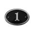 Aluminium Oval House Number - 14 x 10cm 