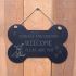 Large Bone Slate hanging sign - 