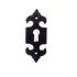 Black iron escutcheon