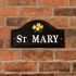 Black Aluminium Bridge House Sign - 36 x 19cm