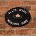 Black Oval Aluminium House Sign - 33 x 25cm 