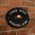 Black Oval Aluminium House Sign - 33 x 25cm 