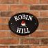 Black Oval Aluminium House Sign - 33 x 25cm 