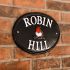 Black Oval Aluminium House Sign - 33 x 25cm 