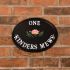 Black Oval Aluminium House Sign - 33 x 25cm 