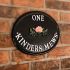 Black Oval Aluminium House Sign - 33 x 25cm 