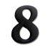 6cm Black Iron Door Numbers 0 - 9