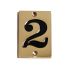 Brass 7.5cm Engraved Numbers 0 - 9