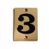 Brass 7.5cm Engraved Numbers 0 - 9