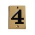 Brass 7.5cm Engraved Numbers 0 - 9