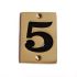 Brass 7.5cm Engraved Numbers 0 - 9