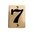 Brass 7.5cm Engraved Numbers 0 - 9