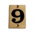 Brass 7.5cm Engraved Numbers 0 - 9