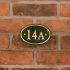 Oval Brass House Number - 14 x 10cm