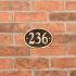 Oval Brass House Number with Rope Rim - 19 x 10xm