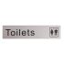 Toilets Metal Effect PVC Sign