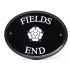 Black Engraved Oval Ceramic Sign 31.5 x 24cm