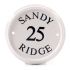 White Engraved Round Ceramic Sign 16cm