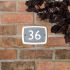 White Rectangle Ceramic House Number - 15 x 13cm