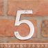 10cm Contemporary Chrome House Numbers 