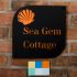 Seashell Motif Coastal Acrylic House Sign