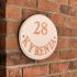 Cream Painted Oval Aluminium House Sign - 33 x 25cm 