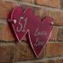 Glitter Double Heart House Sign