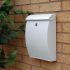 All Weather White Plastic Letterbox - personalised with your address