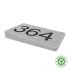 EcoStone Environmentally Friendly Left Hand Wedge 3 digit House Number - UWN3L