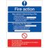 Fire Action Sign