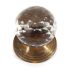 Antique brass and glass centre door knob