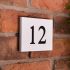 2 Digit Granite House Number with sandblasted and painted background