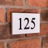 3 Digit Granite House Number with sandblasted and painted background