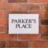 Granite House Sign 30.5 x 20cm 2 Line with sandblasted and painted background