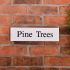 Granite House Sign 35.5 x 10cm 1 Line with sandblasted and painted background