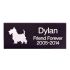 Medium Granite Pet Memorial Plaque with motif