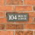 Green Smooth Slate House Sign - 25.5 x 10cm