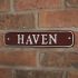 Polished Aluminium Rectangle House Sign - 30.5 x 6.5cm