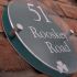 Modern Acrylic Round House Sign - Irish Shamrock Emblem 