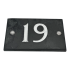 Slate House Number V-carved With White Infill Numbers 1 to 99