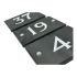 Slate House Number V-carved With White Infill Numbers 1 to 99