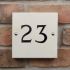 2 Digit Limestone House Number - 15 x 15cm