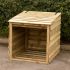 Large Wooden Log Store with Lifting Lid