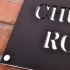 Matt Black Acrylic House Sign With Mirrored Base Layer - 30 x 30cm