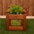 Memorial planter with brass plaque