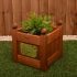 Memorial planter with brass plaque