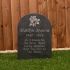 Gravestone - large slate memorial with motif